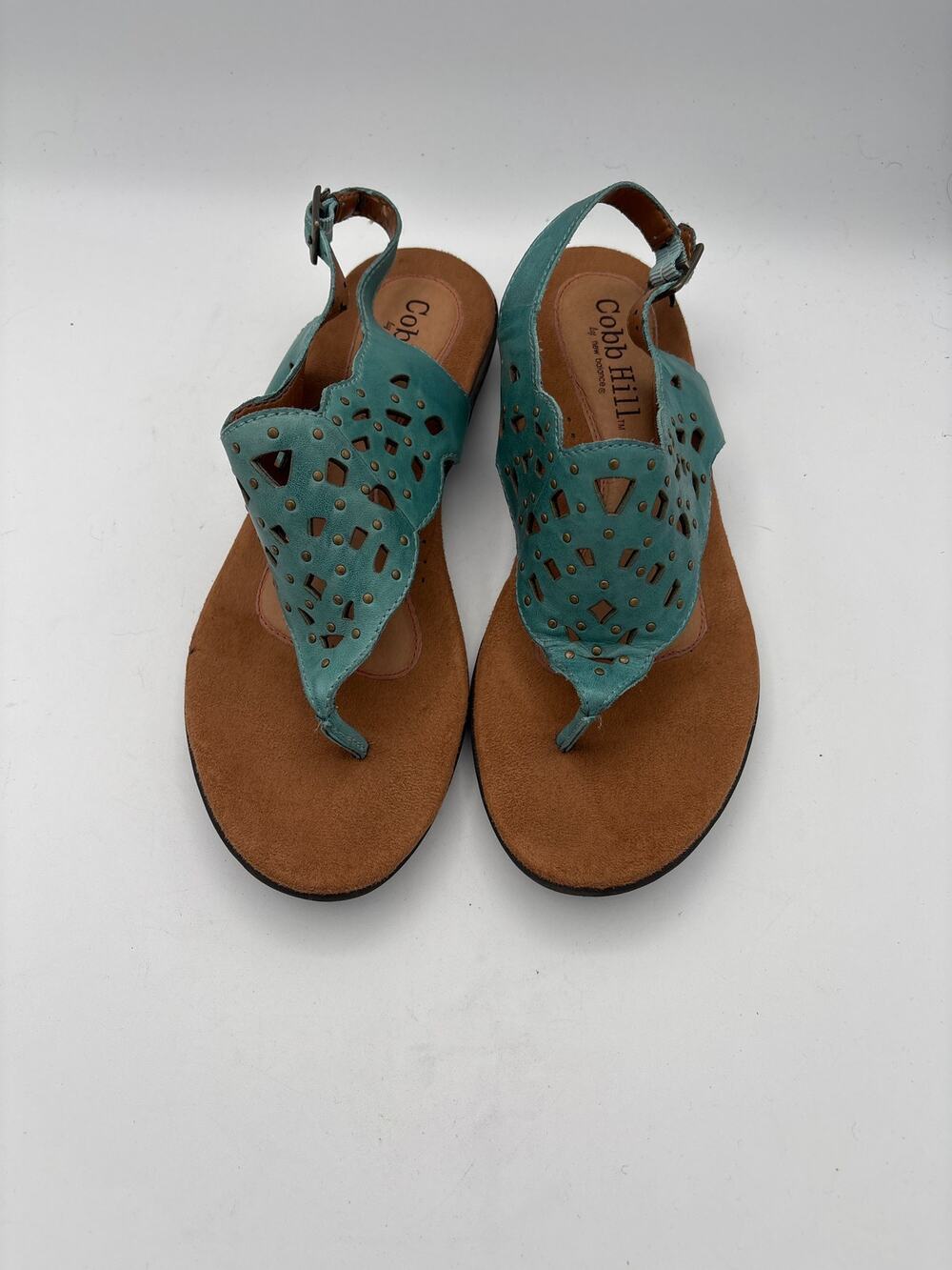 Women’s Colby Hill Size 8.5 Teal Leather Thong Sandals